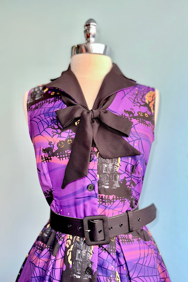 Purple Halloween Shirt Dress