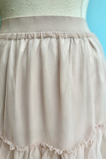 Blush Layered Mesh Mini Skirt
