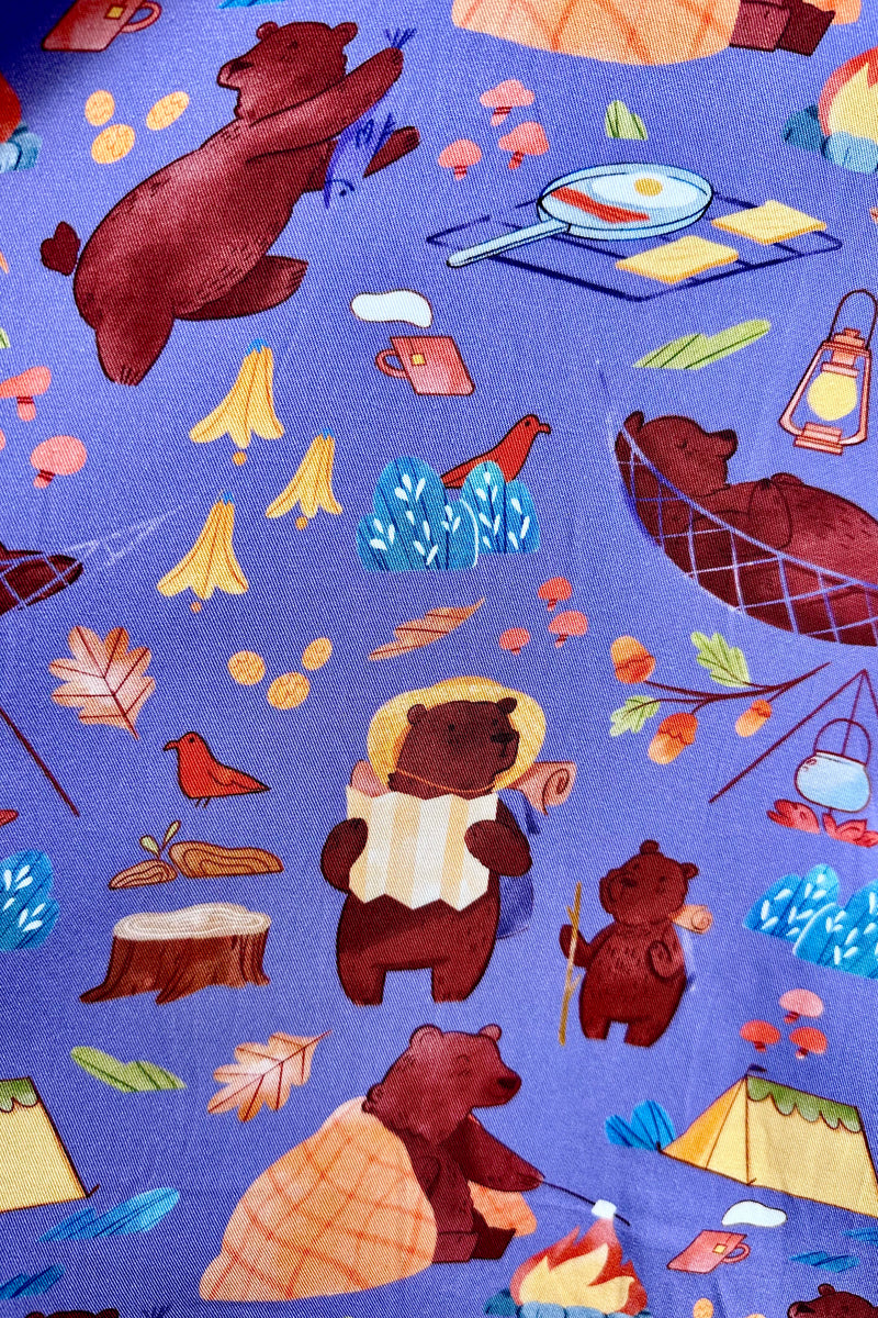 Camping Bears Heidi Dress by Miss Lulo