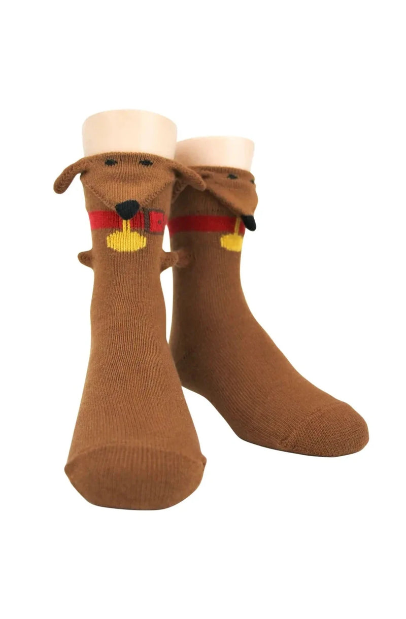 Kid's 3D Dachshund Socks by Foot Traffic