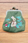 Bunny Embroidered Coin Purse