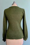 Olive Softie Bishop Sleeve Grace Top by Heart of Haute