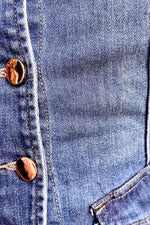 Denim Button Front Tank Vest