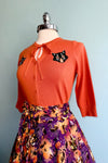 Orange Scaredy Cat Mia Cardigan by Banned