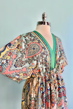 Paisley Silky Caftan Dress by Molly Bracken