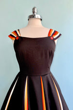 Halloween Striped Dress with Godets