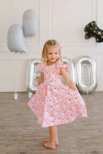 Kids Olivia Dress in Floral Ghosts