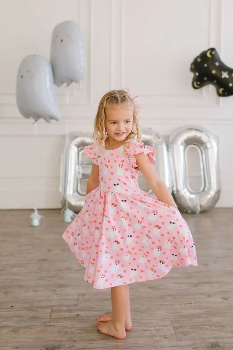 Kids Olivia Dress in Floral Ghosts
