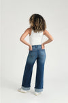 32" Slim Wide Leg Jeans Rolled to Petite 28" by 1822 Denim