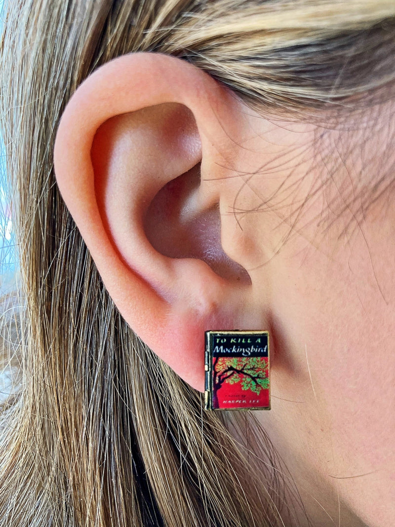 To Kill a Mockingbird Book Locket Post Earrings by Marshall and Rose