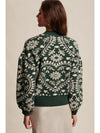 Heart Jacquard Green Knit Sweater