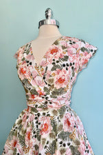 Pink and Green Floral Greta Dress by Retrolicious