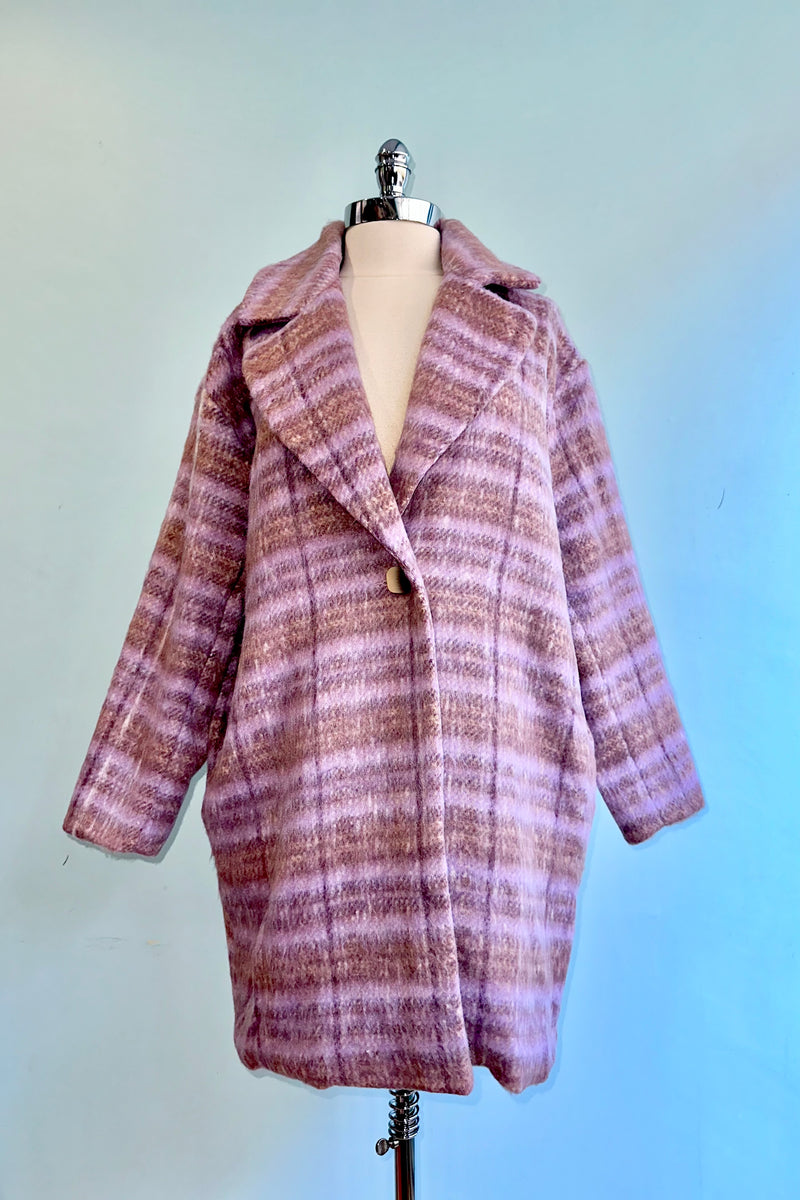 Lavender Plaid Coat by Molly Bracken