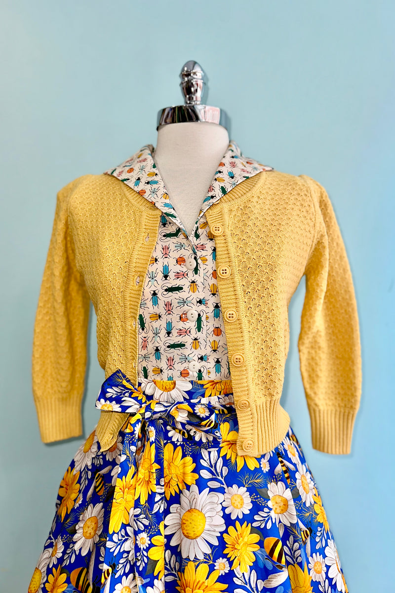 Daisies and Bees Clara Skirt by Miss Lulo