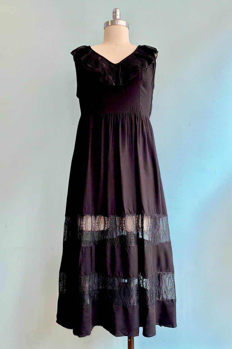 Black Lace Mortem Midi Dress by Hell Bunny – Modern Millie