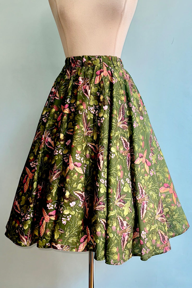 Hawkmoth and Thistle Midi Skirt by Morning Witch