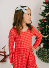 Kids Picnic Plaid Jumpsuit in Red