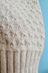 Oatmeal Puff Sleeve Cropped Cardigan