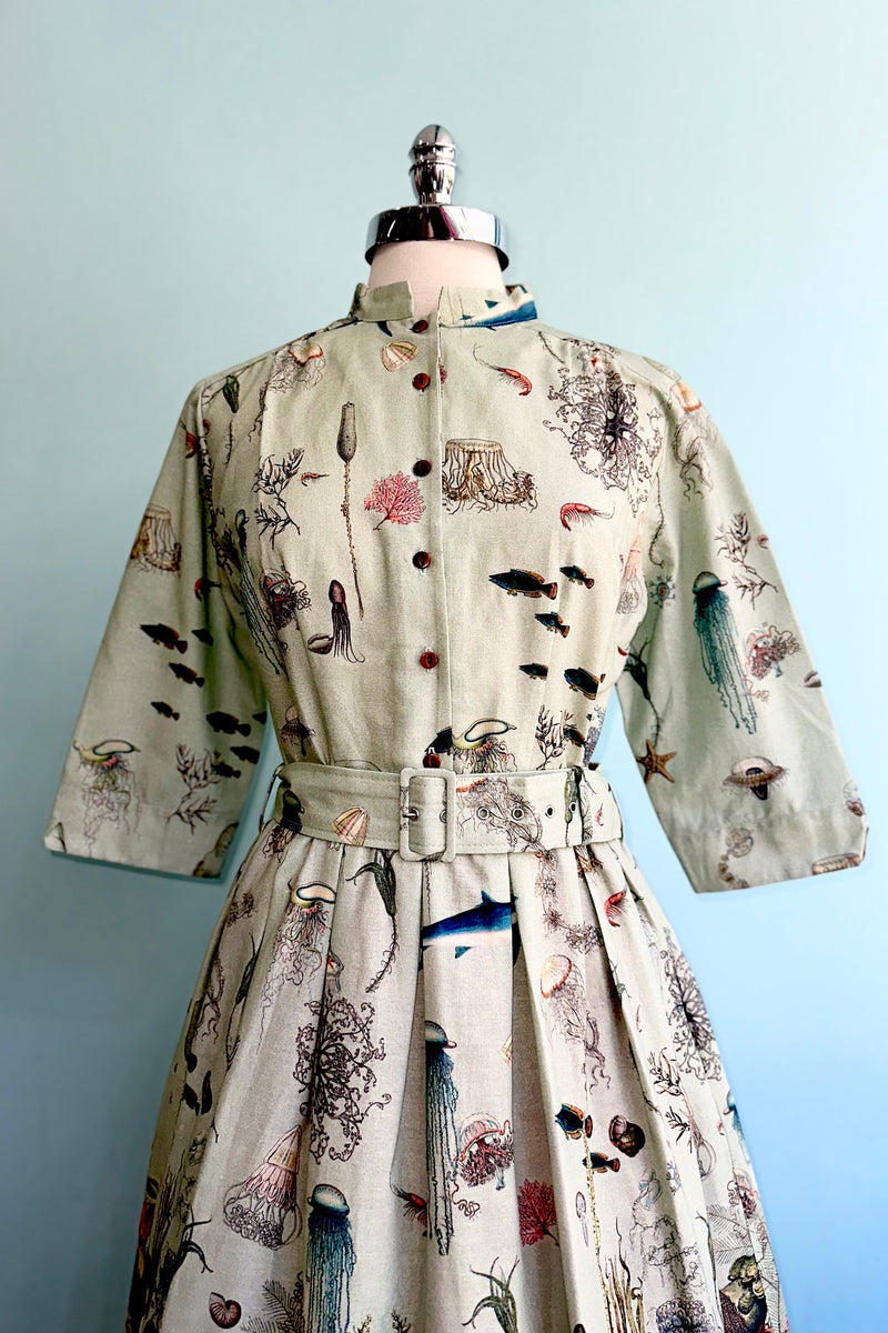 Blue Ocean Jellyfish Cynthia Dress by Palava X Natural History Museum