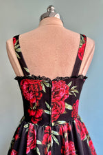 Heidi Dress in Red Floral by Wax Poetic