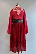 Autumn Rose Square Neck Puff Sleeve Top
