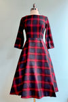 Navy and Red Barbara Plaid Dress by Banned