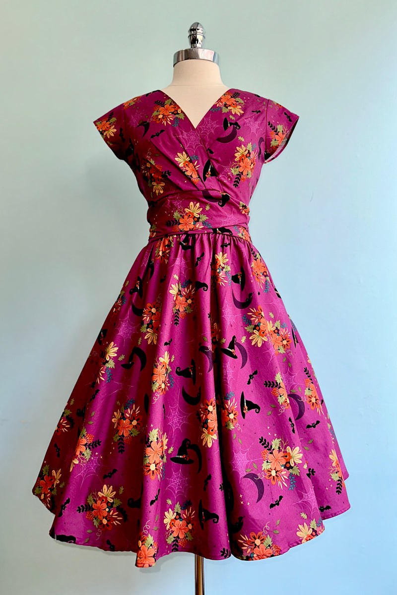 Final Sale Purple Autumn Magic Greta Dress by Retrolicious Modern Millie Final Sale Purple Autumn Magic Greta Dress by Retrolicious Modern Millie