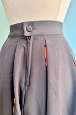 Halloween Black and Orange Contrast Godot Skirt