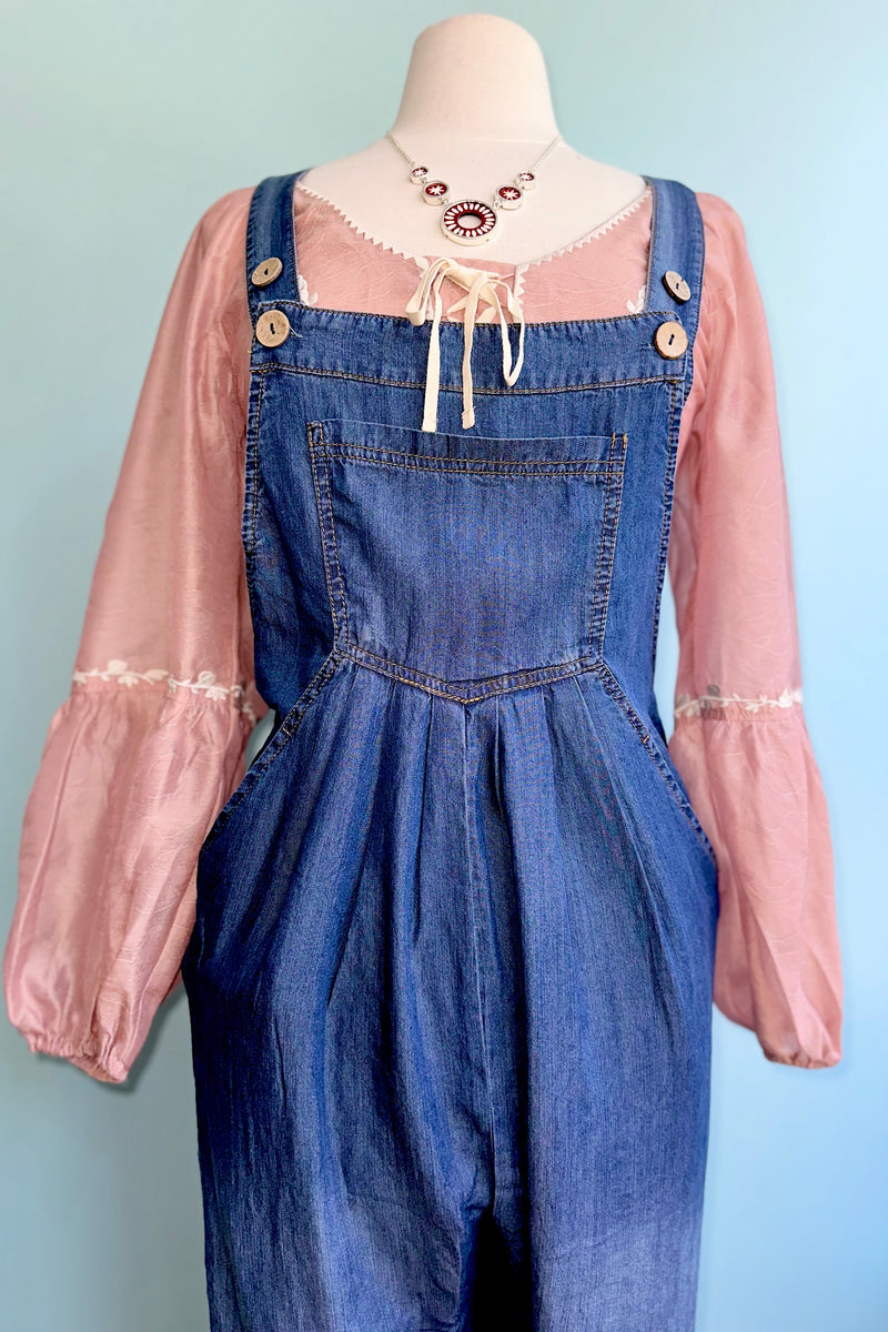Chambray Overalls Jumpsuit