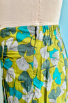 Olive Gingko Print Wide Leg Cropped Pants by Apsara