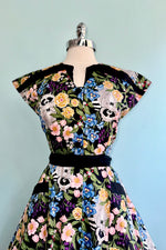 Raccoon and Floral Shirtdress
