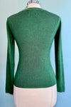 Green Ribbed V-Neck Sweater by Compania Fantastica