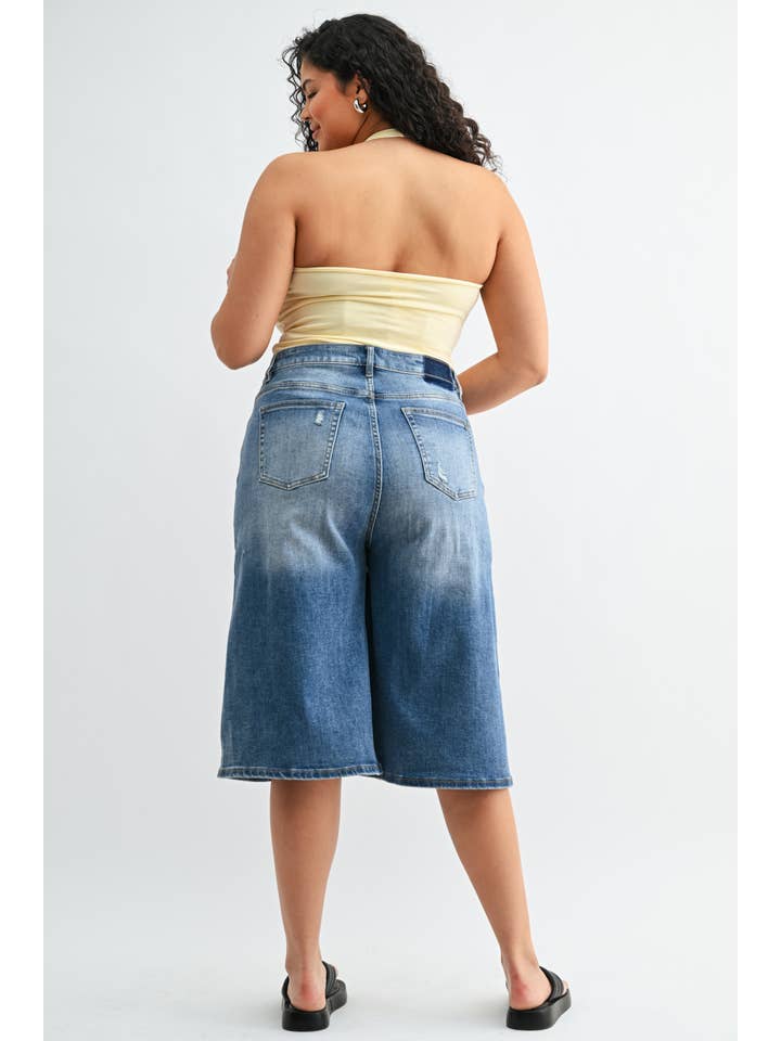 high rise dress shorts High-Rise Pleated Linen Short