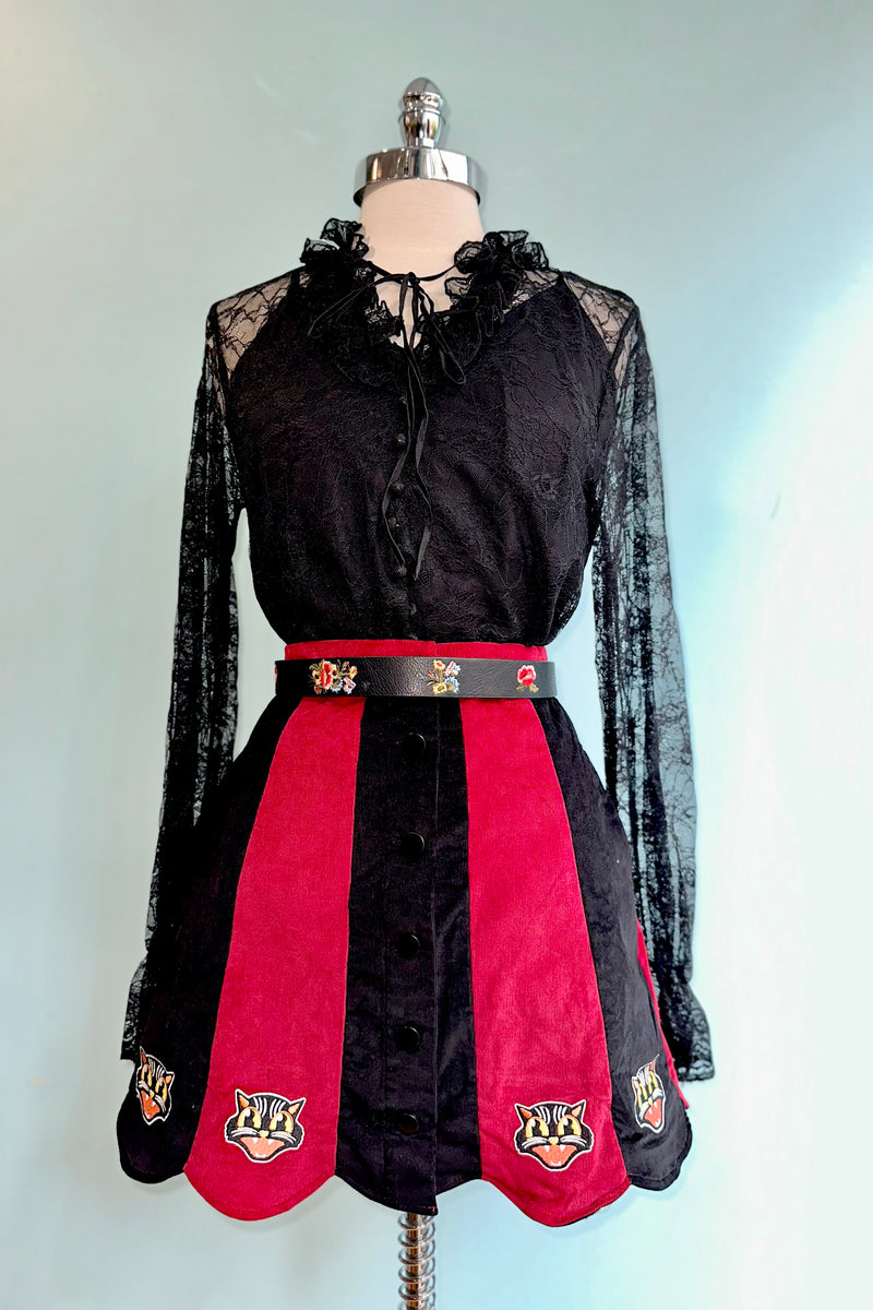 Black Lace Tunic Top by Molly Bracken