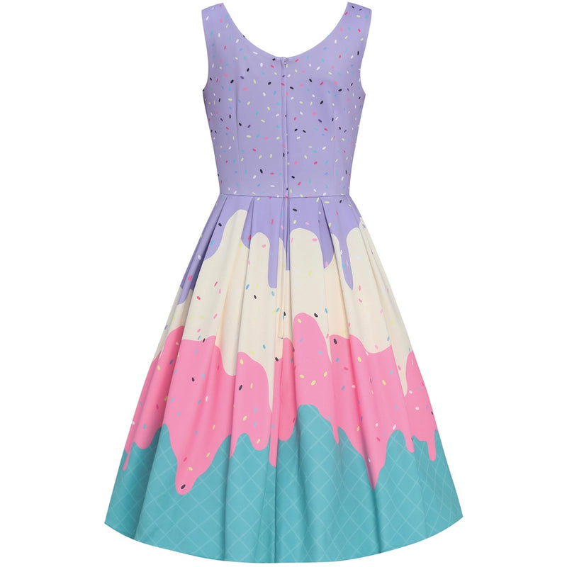 Ice Cream Amanda Dress in Lavender by Dolly & Dotty