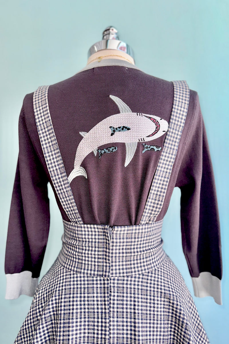 Sharks Embroidered Skye Cardigan by Miss Lulo