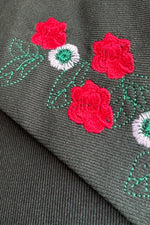 Jazzlyn Green Embroidered Top by Hearts & Roses London