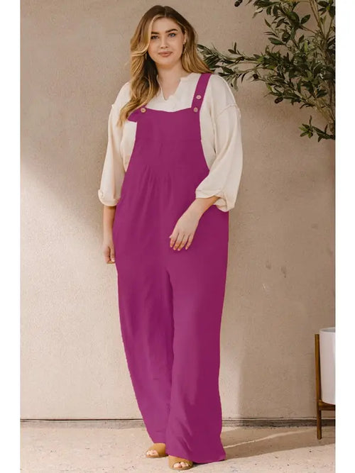 Magenta Wide Leg Jumpsuit