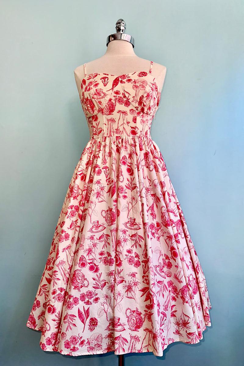 Cream Jeanie Tea Floral Corset Dress by Banned – Modern Millie