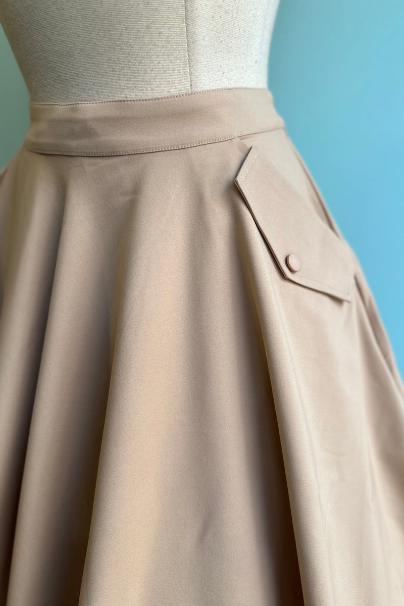 Tan Delilah Circle Skirt by Tatyana