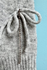 Grey Bow Pullover Sweater by Molly Bracken