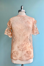 Peach Ruffle Sleeve Top by Tulip B.