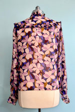 Floral and Leaf Mauve Blouse by Molly Bracken