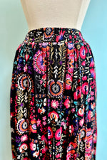 Folk Floral Midi Skirt by Molly Bracken