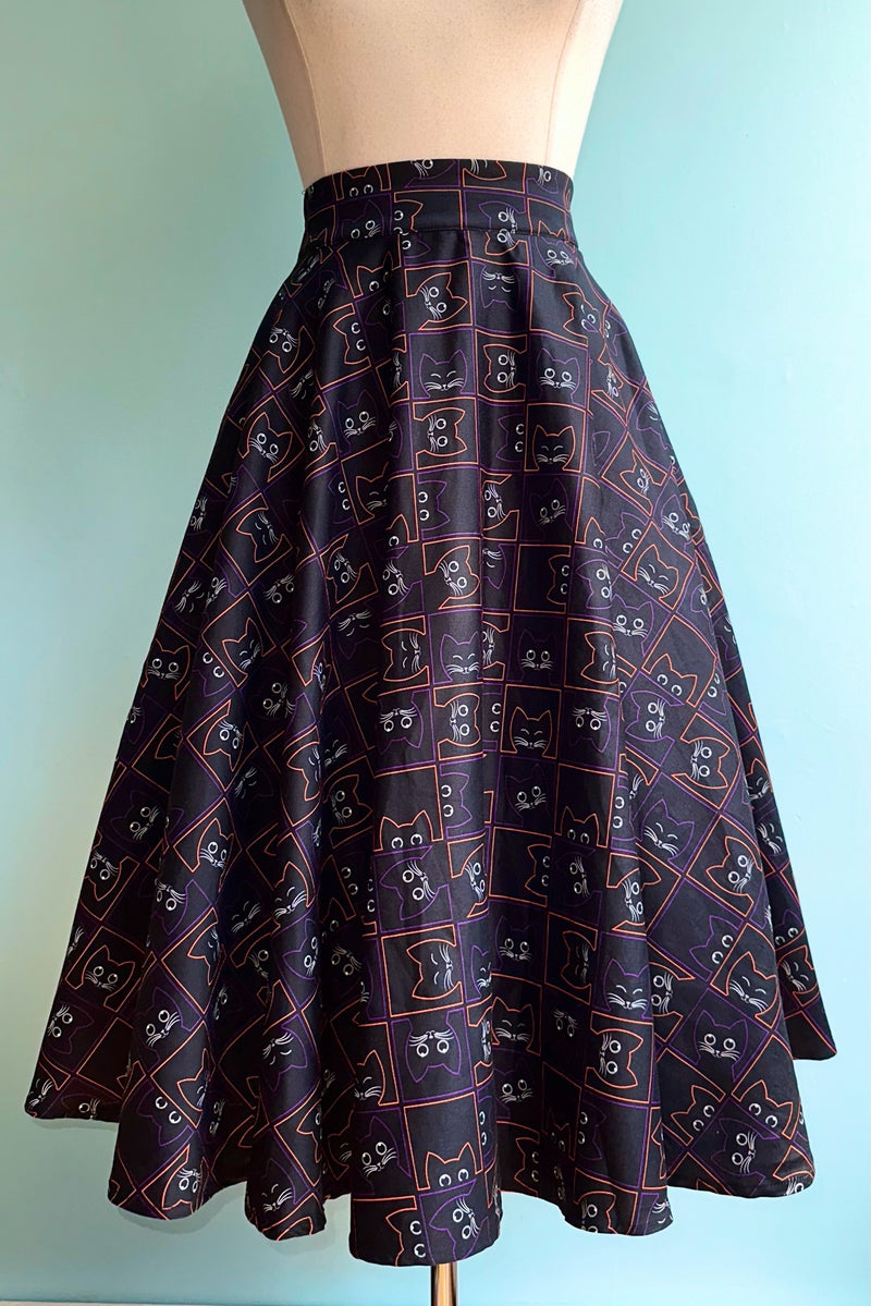 Kitty Cat Black Skirt by Banned