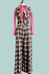 Pink Long Sleeve Tie Neck Jersey Top by Compania Fantastica