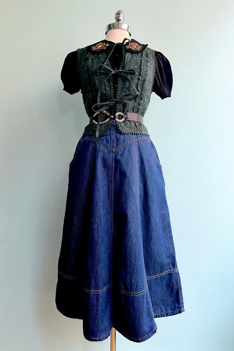 Denim Midi Skirt