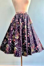 Hollyhocks Floral Dakota Skirt by Collectif
