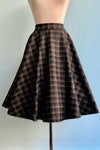 Winter Plaid Sage & Navy Sophie Skirt by Timeless London