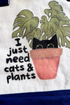 I Just Need Cats and Plants Canvas Zipper Tote Bag